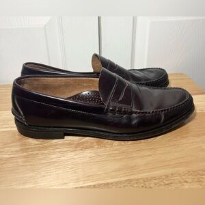 L.L BEAN Burgundy Mens Leather Shoe 12.5 A Narrow